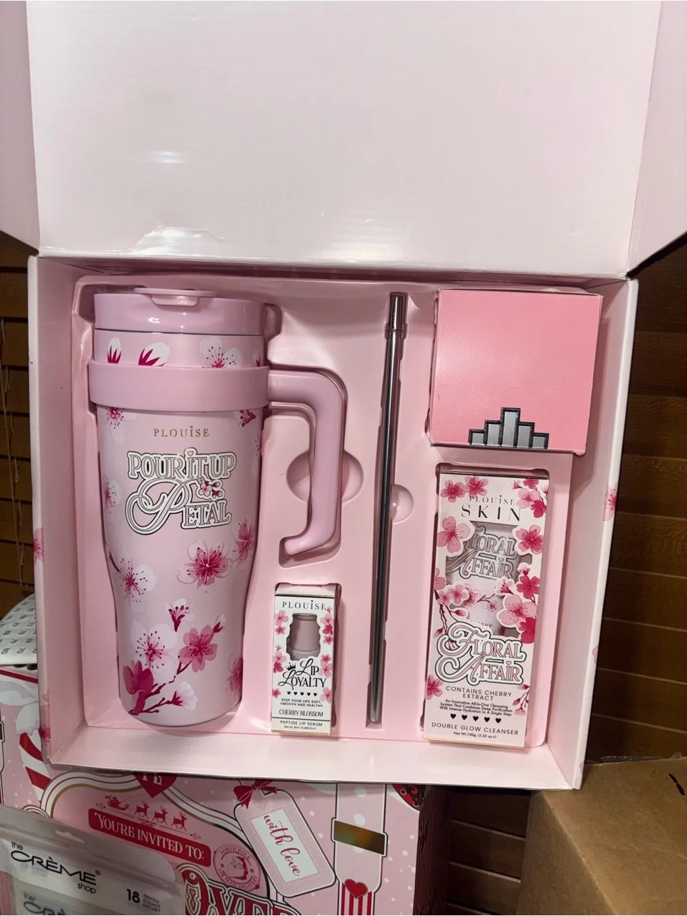 P.Louise Cherry Blossom Skincare & Tumbler Gift Set